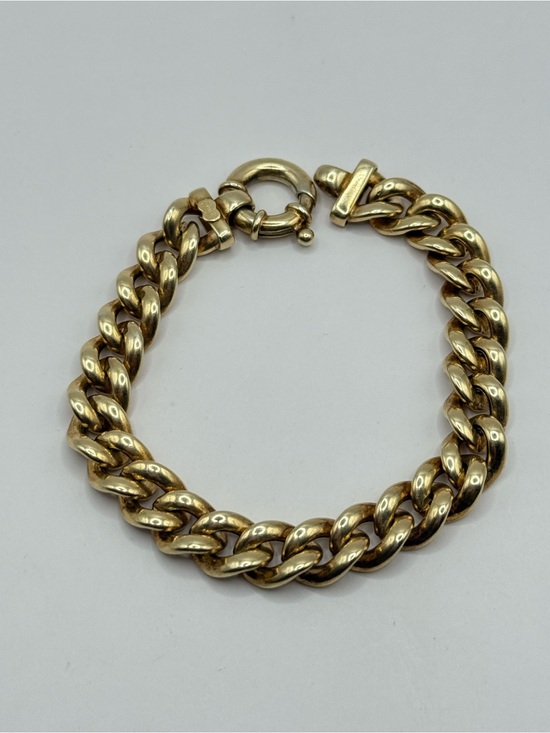 Other - 925 Italy 18k gold Plated Curb Link Bracelet Unoaerre 7.5 inch